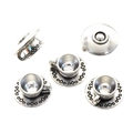 5-pack vintage silver alloy miniature teacup and saucer charms for DIY jewelry making - Cup Saucer Style (A3-142) / 14x7mm / Antique Silver