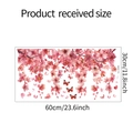 Detailed sheet showing pink cherry blossom and butterfly window stickers in 60x30cm size - 30*60CM/fun-JD045
