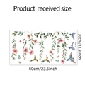Specificaties van de afmetingen voor vogel en bloem statische raamfolie van 30x60cm - 30*60CM/fun-JD043