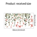 Dettaglio pellicola statica 60x30cm con motivi di fiori rosa viti e farfalle - 30*60CM/fun-JD050