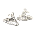 Silberne Vintage-Fährschiff-Anhänger aus Legierung für DIY-Schmuck und Reisezubehör-Sets - A1-099 – Antiksilber / 24 X 20 Mm / 16 G