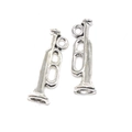 Pendentifs trompette en alliage argenté pour la création de bijoux DIY et porte-clés - Forme de Trompette (A3-307)