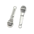 Pendentif microphone en alliage de zinc argent antique pour la création de bijoux - Style de Microphone (A5-367)