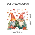 Christmas gnomes wall sticker detail showing product sheet dimensions 29cm by 29cm - Christmas Gnomes Pattern (fun-m205)