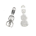 Pendentif violon en alliage argent antique pour la création de bijoux DIY créatifs - Style de Violon Double Face (A3-313)
