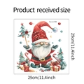 Gedetailleerde afmetingen van de aquarel kerstkabouter muursticker met cadeaus - 29*29cm (fun-m199)