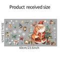 Detaillierte Übersicht der Aquarell-Weihnachtsaufkleber mit Nikolaus und Rentier - 30*60CM/fun-b63 UV Statisch