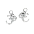 Antiek zilveren Om yoga bedelhanger van metaallegering voor DIY sieraden maken - A3-253 - Antiek Zilver / 15*10 Mm / 08 G