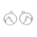 Zilverlegering yoga omlaagkijkende hond holle hangers voor DIY sieraden maken - A3-255 - Antiek Zilver / 19*16 Mm / 1 G