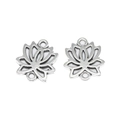 Antiek zilveren lotusbloem yoga-bedels voor het maken van handgemaakte sieraden - A3-256 - Antiek Zilver / 16*14 Mm / 13 G