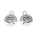 Zilveren Om yoga lotus hangers in zinklegering voor DIY sieraden maken sets - A3-257 - Antiek Zilver / 14*11 Mm / 07 G