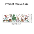 Weihnachts Wandaufkleber Set mit Schneemann und Baum auf 90x30cm Layoutbogen - Weihnachtsschneemann-Baum-Stil (fun-d14)