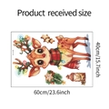 Cartoon reindeer Christmas wall sticker sheet with dimensions of 60cm by 40cm - 40*60CM/fun-e128