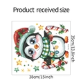 Guía de medidas para adhesivo navideño de pingüino con dimensiones de 38cm x 35cm - 35x38cm(fun-f214)