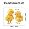 Detailed dimensions of watercolor duck window decals showing 19cm by 16cm size - 16x19cm / Watercolor Yellow Duck (fun-f239)