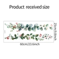 Detalle de vinilos decorativos de plantas verdes con medidas de 25x60cm - Estilo Bayas de Acebo Eucalipto (fun-f219)