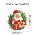 Detalle del adhesivo de pared de Papá Noel con medidas de tamaño 28cm x 28cm - Guirnalda de Papá Noel (fun-f218) / 28x28cm (fun-f218)
