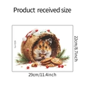 Detail view of squirrel wall sticker showing 29x22cm dimensions for home decor - 22x29cm (fun-f229)