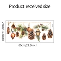 Detailansicht der Kiefernzapfen Wandtattoo mit Produktmaßen 27cm x 60cm für Weihnachtsdeko - Weihnachten Tannenzapfen Stil (xmas131)
