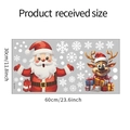 Detaillierte Blattlayout von Weihnachtsmann und Rentier Fensterstickern in 30x60 cm - 30x60cm (xmas142)