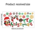 Weihnachtlicher Wandaufkleber mit Schneeflocken und Merry Christmas Schriftzug 60x30cm - 35*44cm