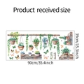 Dettaglio layout degli adesivi murali succulenti ad acquerello misura 90x39cm - 39*90CM/fun-h11