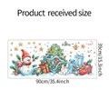 Detaillierte Größenangaben für Weihnachts-Wandtattoos mit Layoutmaßen und Motiven - 39*90CM