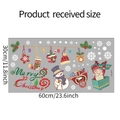 Detail van 30x60cm kerstraamstickers met Kerstman-, sneeuwpop- en geschenkdoosmotieven - 30x60cm Kerststijl (fun-b70 UV Transparant)
