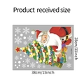 Gedetailleerde afmetingen van de kerstman en kerstboom raamstickers vel van 28x38cm - 28x38cm