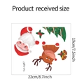 Dettaglio adesivi murali natalizi con Babbo Natale, renne e campanellini per albero - 19*22CM/fun-kg8
