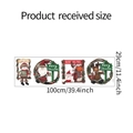 Flat lay of Christmas wall stickers showing dimensions 100x29cm with Santa and snowman motifs - 29*100CM(fun-f251)