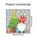 Detailansicht der 28x28cm Weihnachts-Gnome, Baum und Schneeflocken Fensteraufkleber - UV Statische Haftung (28x28cm)