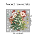 Weihnachtsfensteraufkleber mit Baum- und Weihnachtsmannmotiven mit 38cm Größenangaben - Weihnachtsset (fun-f261) / 38*38cm