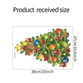 Detaillierte Blattgröße von 38x27cm für Weihnachtsbaum Wandaufkleber mit Deko - Weihnachtsbaum - UV Statisch (fun-f266)