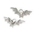 Antik-silberne Fledermaus-Anhänger für DIY-Schmuck und Halloween-Halsketten-Zubehör - Fledermaus-Stil (A3-218)