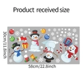 Vista plana de pegatinas navideñas de muñeco de nieve y adornos coloridos de 58x30cm - 30*58cm (UV Transparente)