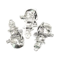 Three vintage silver snowman alloy charms for DIY jewelry making and holiday crafts - Snowman Shape Charm (A3-331)