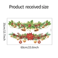 Specifiche dettagliate delle dimensioni per l'adesivo murale di Natale 60cm x 35cm - Stile Ghirlanda di Natale (fun-g19)