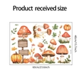 Detail showing 60x40cm sheet layout of autumn mushroom and pumpkin wall stickers - Mushroom And Pumpkin Style (fun-e140)