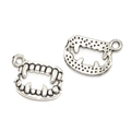 Antiksilber Vampirzähne Anhänger für DIY Schmuck und Halloween Halsketten Basteln - Reißzahn-Stil (A3-364)