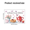 Detailansicht der Wandtattoo mit Kaffee und Dessert Motiven und Welcome-Schriftzug - 40*60cm