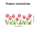 Productafmetingen voor roze aquarel tulp raamstickers van 58cm bij 25cm grootte - Aquarel Tulp (fun-f293) / 25*58cm (fun-f293)