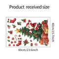 Dettaglio dimensioni 60x40cm per adesivi murali natalizi con Babbo Natale e alberi - 40*60cm