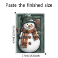Detalle del adhesivo de pared de muñeco de nieve navideño de 51x37cm para hogar - 37*51cm (fun-f352 107)