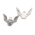Antiksilberne Fledermaus-Anhänger aus Legierung für DIY-Gothic- und Halloween-Schmuck - Fledermaus-Stil (A3-367)