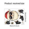 DIY Christmas Santa wall stickers set with sunglasses design measuring 44cm x 35cm - 35*44CM Style (fun-f348 914)