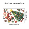 Detailed size specifications for Christmas wall stickers with Santa and tree motifs - 40x60cm
