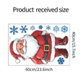 Detailed sheet size of 60x40cm showing Santa Claus and blue snowflakes wall sticker - 40*60cm/fun-e150