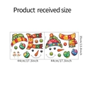 Tamaño detallado de la hoja de pegatinas de pared de muñeco de nieve de 44cm por 35cm - 35x44cm (2 piezas)