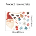 Lámina detallada con diseño de 44x35cm de pegatinas navideñas con Papá Noel y jengibre - 35*44cm